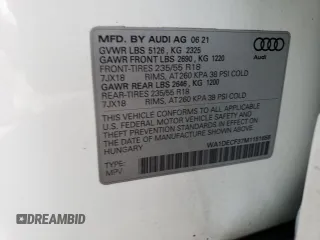 2021 Audi Q3 S line Premium with VIN WA1DECF37M1151658, listed as a Copart auction lot 39878683 with 12,263 mi miles. Bid and sale history available at carsss.com. Image 13.