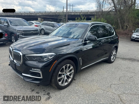2019 BMW X5 xDrive40i with VIN 5UXCR6C59KLL21466, listed as a Copart auction lot 55880995 with 141,794 mi miles and Clean Title. Bid and sale history available at carsss.com. Image 2.
