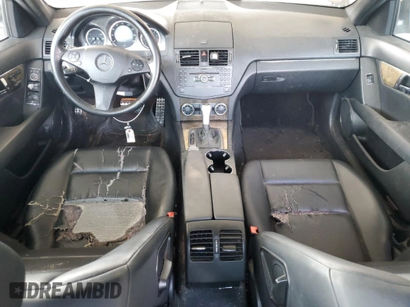 2009 Mercedes-Benz C 350 Sport with VIN WDDGF56XX9R043614, listed as a Copart auction lot 62166555 with 154,142 mi miles and Salvage title. Bid and sale history available at DreamBid. Image 8.