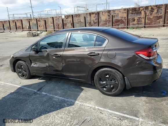 2013 Honda Civic Sdn LX with VIN 2HGFB2F50DH597561, listed as a Copart auction lot 50927385 with 142,034 mi miles and Salvage Title. Bid and sale history available at carsss.com. Image 2.