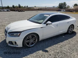 2018 Audi A5 Sportback Premium Plus with VIN WAUENCF54JA008249, listed as a Copart auction lot 52635355 with 138,584 mi miles and Salvage Title. Bid and sale history available at DreamBid. Image 1.