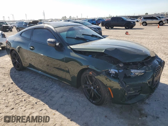 2021 BMW 4 Series 430i xDrive with VIN WBA73AP04MCG51086, listed as a Copart auction lot 48615345 with 36,513 mi miles and Salvage Title. Bid and sale history available at carsss.com. Image 4.