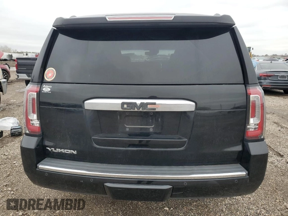 2017 GMC Yukon Denali with VIN 1GKS1CKJ9HR209990, listed as a Copart auction lot 43654895 with 0 mi miles and Salvage Title. Bid and sale history available at carsss.com. Image 6.