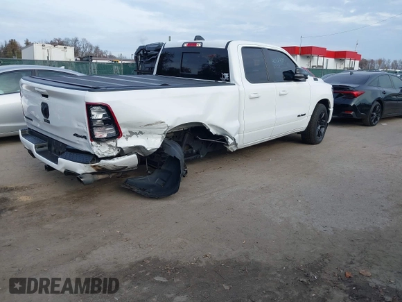 2022 Ram 1500 Big Horn z VIN 1C6SRFBT7NN375197, wystawiony jako IAAI lot #40824095 z przebiegiem 91 751 mil mil oraz . Historia ofert i sprzedaży dostępna na DreamBid. Obrazek 4.