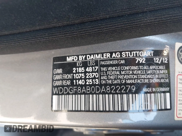 2013 Mercedes-Benz C 300 Sport с VIN WDDGF8AB0DA822279, выставлен на аукционе IAAI как лот 42551907 с пробегом 115 854 миль миль и . История ставок и продаж доступна на DreamBid. Изображение 9.