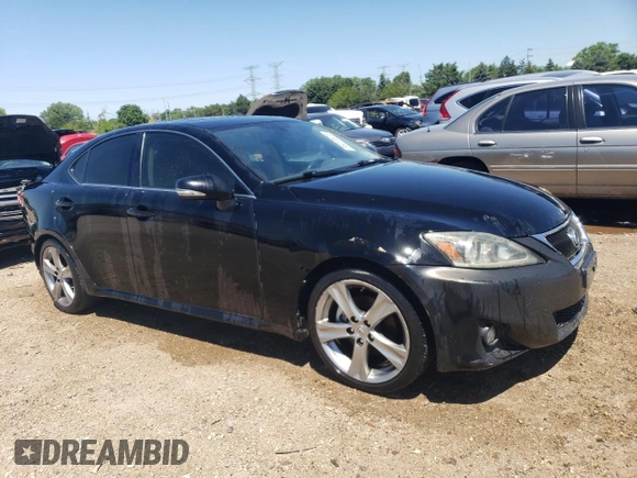 2012 Lexus IS 250 with VIN JTHBF5C21C5176028, listed as a Copart auction lot 58313524 with 174,201 mi miles and Salvage Title. Bid and sale history available at DreamBid. Image 4.