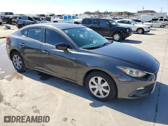2015 Mazda 3 i SV with VIN JM1BM1T7XF1221460, listed as a Copart auction lot 76098874 with 105,542 mi miles and Clean Title. Bid and sale history available at DreamBid. Image 4.