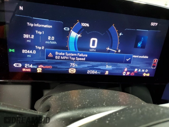 2024 Chevrolet Equinox EV LT with VIN 3GN7DLRR4RS248030, listed as a Copart auction lot 51100795 with 2,084 mi miles and Salvage Title. Bid and sale history available at DreamBid. Image 9.