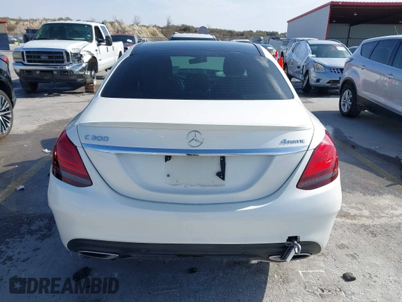 2019 Mercedes-Benz C 300 with VIN 55SWF8EB2KU311241, listed as a IAAI auction lot 41556911 with 54,605 mi miles and . Bid and sale history available at carsss.com. Image 17.