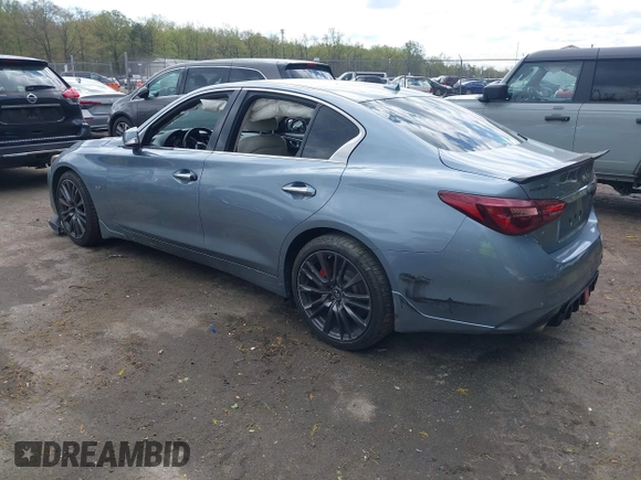 2018 Infiniti Q50 3.0t LUXE with VIN JN1EV7AP1JM590220, listed as a IAAI auction lot 42049026 with 88,985 mi miles. Bid and sale history available at carsss.com. Image 3.