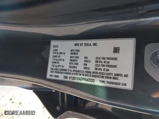 2023 Tesla Model 3 with VIN 5YJ3E1EA2PF642253, listed as a IAAI auction lot 41777160 with 29,817 mi miles. Bid and sale history available at carsss.com. Image 9.