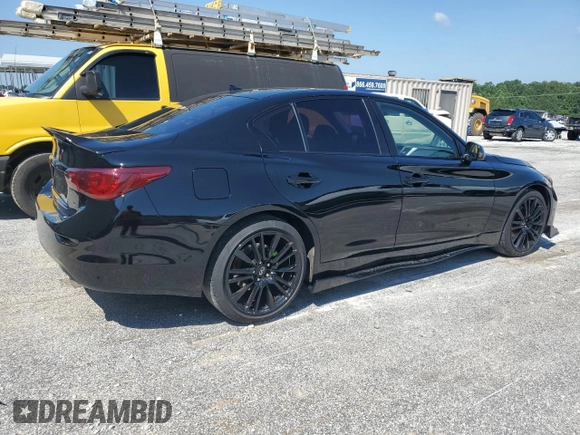 2015 Infiniti Q50 with VIN JN1BV7AP6FM349747, listed as a Copart auction lot 65723545 with 108,795 mi miles and Salvage title. Bid and sale history available at DreamBid. Image 3.