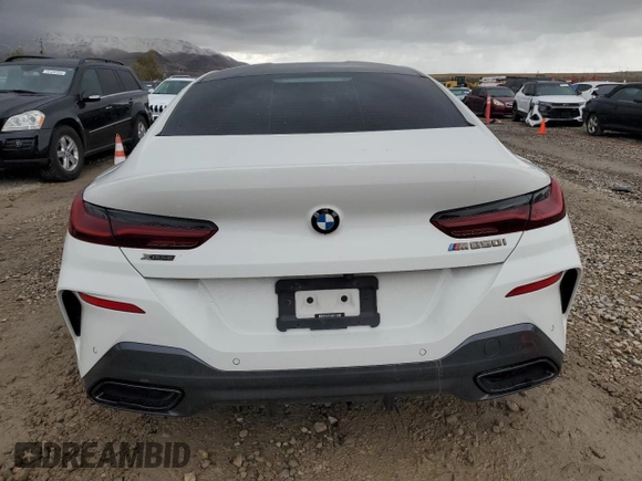 2020 BMW 8 Series M850i with VIN WBAGV8C05LCE00682, listed as a Copart auction lot 77863994 with 22,999 mi miles and Salvage Title. Bid and sale history available at carsss.com. Image 6.
