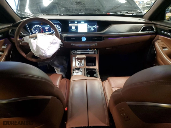 2020 Genesis G90 3.3T Premium with VIN KMTF34PA8LU081156, listed as a Copart auction lot 44808875 with 53,629 mi miles and Salvage Title. Bid and sale history available at carsss.com. Image 8.