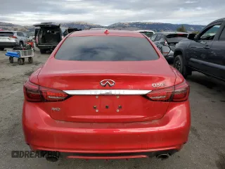 2018 Infiniti Q50 Red Sport 400 with VIN JN1FV7AR6JM481502, listed as a Copart auction lot 79382084 with 74,095 mi miles and Salvage title. Bid and sale history available at DreamBid. Image 6.