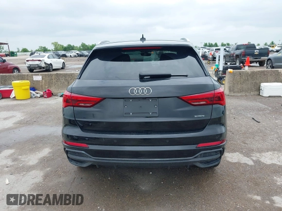2023 Audi Q3 S line Premium with VIN WA1DECF37P1037177, listed as a IAAI auction lot 42124532 with 45,953 mi miles and . Bid and sale history available at DreamBid. Image 17.