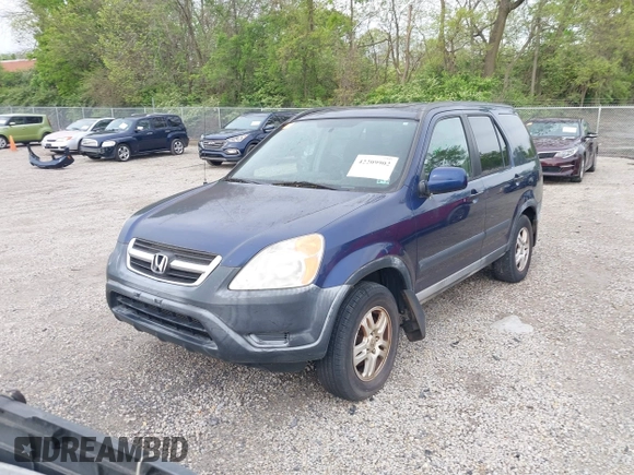 2002 Honda CR-V EX with VIN JHLRD78882C041575, listed as a IAAI auction lot 42209902 with 194,057 mi miles and . Bid and sale history available at carsss.com. Image 2.