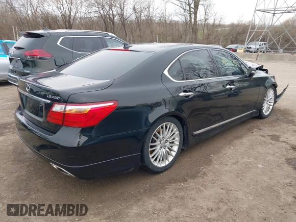 2010 Lexus LS 460 with VIN JTHBL5EF1A5093690, listed as a IAAI auction lot 41873176 with 125,809 mi miles. Bid and sale history available at carsss.com. Image 4.