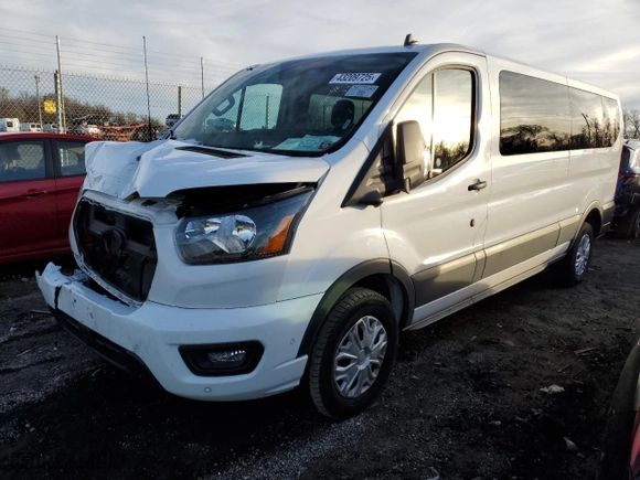 2023 Ford Transit Passenger Wagon XL with VIN 1FBAX2YG6PKA93719, listed as a Copart auction lot 43209725 with 47,459 mi miles and Non Repairable. Bid and sale history available at carsss.com. Image 1.