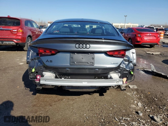 2023 Audi A5 Sportback S line Premium Plus with VIN WAUFACF55PA053337, listed as a Copart auction lot 43801904 with 1,867 mi miles. Bid and sale history available at carsss.com. Image 6.