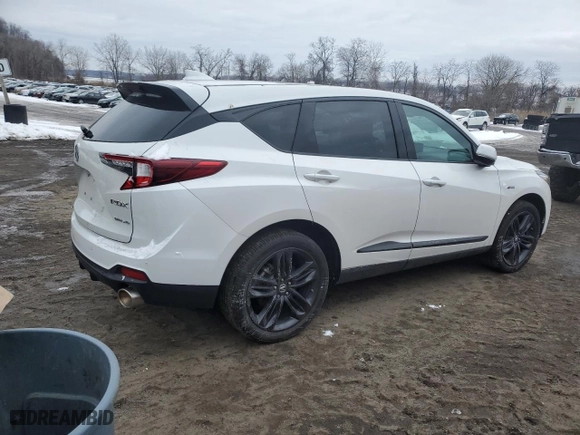 2020 Acura RDX w/A-Spec Pkg with VIN 5J8TC2H6XLL028904, listed as a Copart auction lot 44723385 with 0 mi miles and Salvage Title. Bid and sale history available at carsss.com. Image 3.