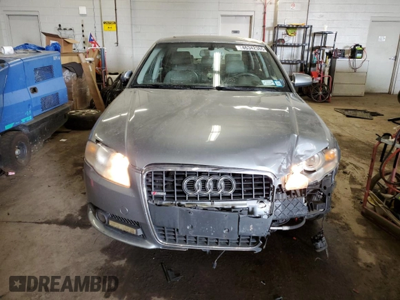 2008 Audi A4 2.0T with VIN WAUDF78E38A066506, listed as a Copart auction lot 46342365 with 185,002 mi miles and Salvage title. Bid and sale history available at DreamBid. Image 5.