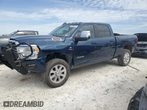 2023 Ram 2500 Laramie with VIN 3C6UR5FL6PG517239, listed as a Copart auction lot 48039645 with 18,761 mi miles and Salvage Title. Bid and sale history available at carsss.com. Image 1.