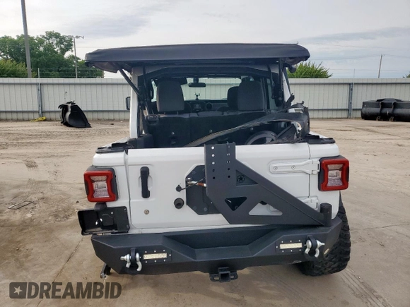 2018 Jeep Wrangler Unlimited Sport with VIN 1C4HJXDG5JW116017, listed as a Copart auction lot 60175975 with 56,055 mi miles and Salvage title. Bid and sale history available at DreamBid. Image 6.