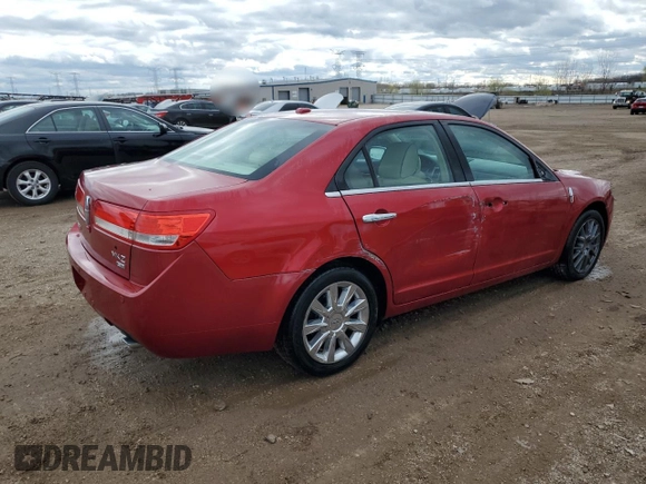 2010 Lincoln MKZ with VIN 3LNHL2JC7AR754265, listed as a Copart auction lot 53900655 with 94,259 mi miles and Salvage title. Bid and sale history available at DreamBid. Image 3.