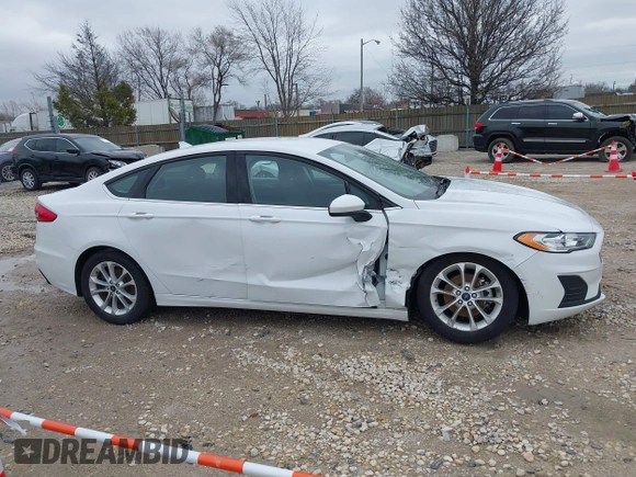 2019 Ford Fusion SE with VIN 3FA6P0H74KR278299, listed as a IAAI auction lot 41929565 with 53,425 mi miles. Bid and sale history available at carsss.com. Image 13.