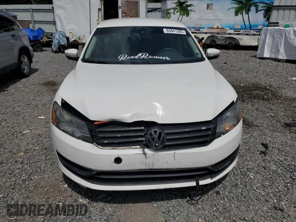 2013 Volkswagen Passat S with VIN 1VWAP7A3XDC012739, listed as a Copart auction lot 63841305 with 249,329 mi miles and Salvage title. Bid and sale history available at DreamBid. Image 5.