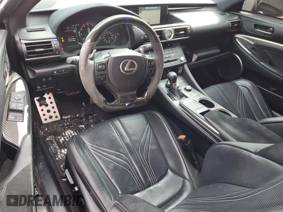 2015 Lexus RC F with VIN JTHHP5BC0F5002408, listed as a Copart auction lot 45125525 with 75,601 mi miles and Salvage Title. Bid and sale history available at carsss.com. Image 8.