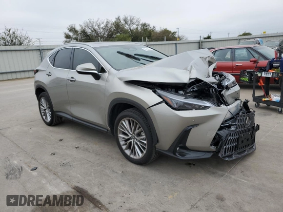 2025 Lexus NX with VIN 2T2GGCEZ0SC066877, listed as a Copart auction lot 79714274 with 7,142 mi miles and Salvage Title. Bid and sale history available at carsss.com. Image 4.
