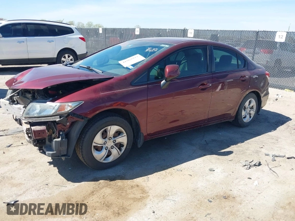 2013 Honda Civic LX with VIN 2HGFB2F58DH587747, listed as a IAAI auction lot 41862922 with 38,797 mi miles and . Bid and sale history available at DreamBid. Image 18.