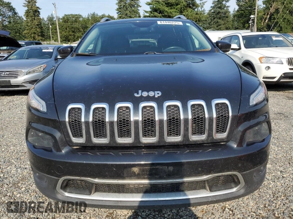 2014 Jeep Cherokee Limited with VIN 1C4PJMDS7EW291342, listed as a Copart auction lot 61446225 with 123,792 mi miles and Salvage title. Bid and sale history available at DreamBid. Image 5.