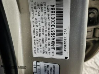 2003 Acura RL w/Navigation System with VIN JH4KA96673C001864, listed as a Copart auction lot 75815044 with 0 mi miles and Clean Title. Bid and sale history available at carsss.com. Image 12.