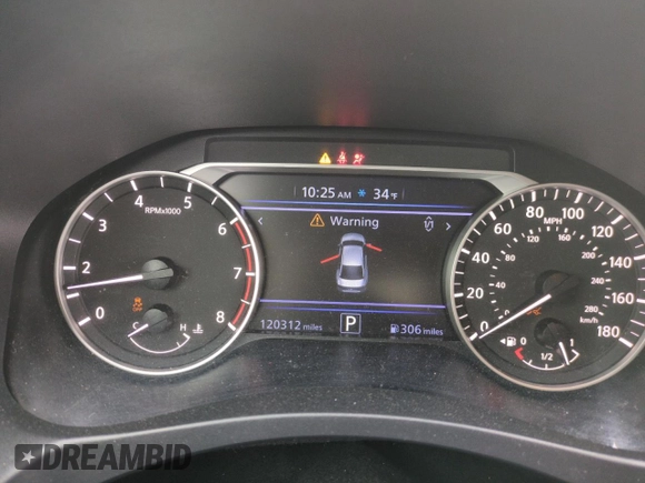 2019 Nissan Altima SR with VIN 1N4AL4CV8KC223582, listed as a Copart auction lot 45232055 with 120,312 mi miles and Salvage Title. Bid and sale history available at carsss.com. Image 9.