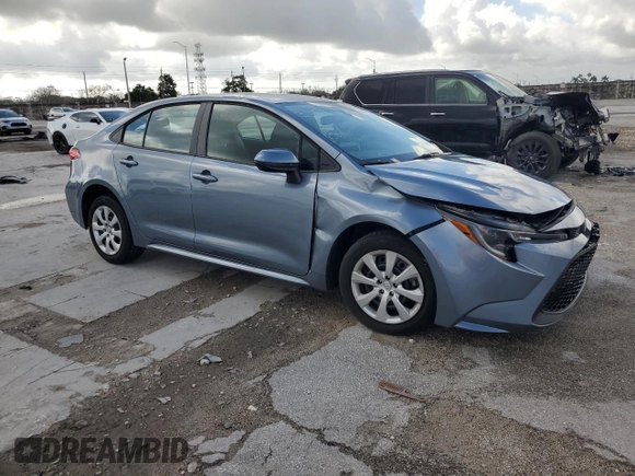 2022 Toyota Corolla LE with VIN 5YFEPMAE3NP366745, listed as a Copart auction lot 50605785 with 0 mi miles and Salvage Title. Bid and sale history available at carsss.com. Image 4.