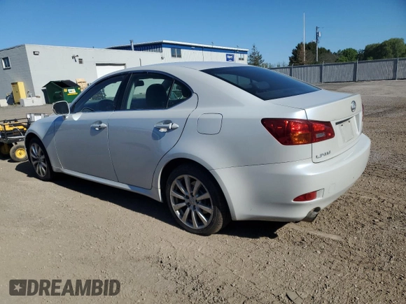 2006 Lexus IS 250 with VIN JTHCK262565003403, listed as a Copart auction lot 57654435 with 268,737 mi miles and Clean title. Bid and sale history available at DreamBid. Image 2.