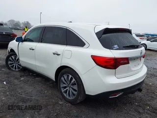 2016 Acura MDX w/Tech with VIN 5FRYD3H49GB008253, listed as a IAAI auction lot 41564115 with 127,500 mi miles. Bid and sale history available at carsss.com. Image 3.