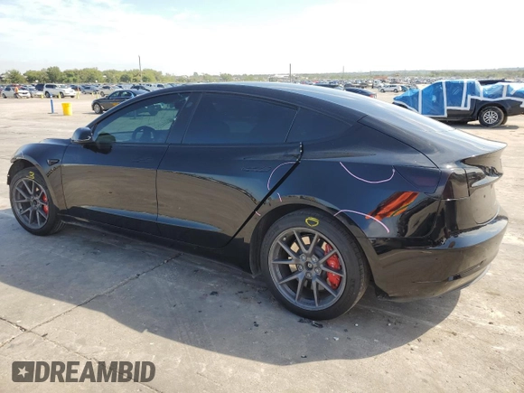 2023 Tesla Model 3 z VIN 5YJ3E1EA0PF619151, wystawiony jako Copart lot #72645774 z przebiegiem 17 725 mil mil oraz Szkoda całkowita • Salvage title. Historia ofert i sprzedaży dostępna na DreamBid. Obrazek 2.