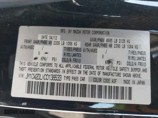 2012 Mazda Mazda5 Grand Touring with VIN JM1CW2DLXC0138533, listed as a IAAI auction lot 41609270 with 263,625 mi miles. Bid and sale history available at carsss.com. Image 9.