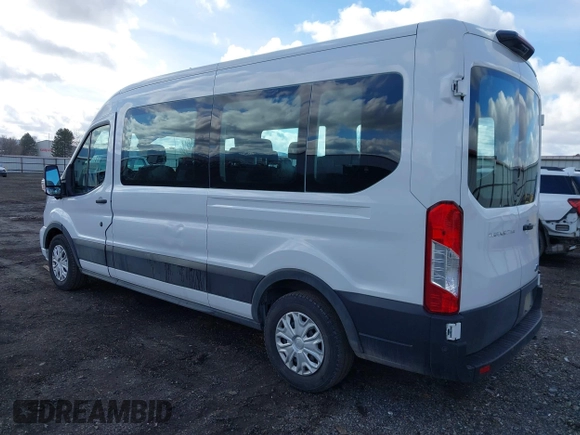 2023 Ford Transit Passenger XL with VIN 1FBAX2C82PKB28840, listed as a IAAI auction lot 41734942 with 20,504 mi miles and . Bid and sale history available at DreamBid. Image 3.