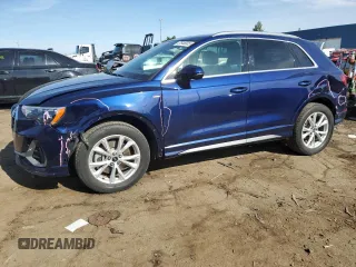 2022 Audi Q3 S line Premium with VIN WA1DECF38N1021731, listed as a Copart auction lot 47646805 with 38,057 mi miles and Salvage Title. Bid and sale history available at carsss.com. Image 1.