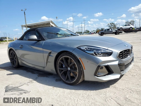 2024 BMW Z4 sDriveM40i with VIN WBAHF9C02RWY35106, listed as a Copart auction lot 76471014 with Not provided miles and Salvage title. Bid and sale history available at DreamBid. Image 4.
