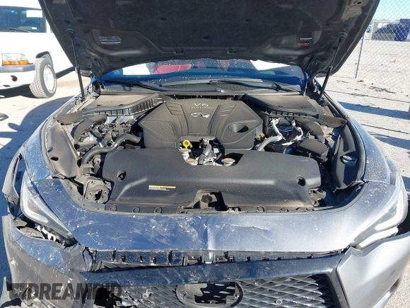 2022 Infiniti Q60 Red Sport 400 with VIN JN1FV7LL2NM680688, listed as a IAAI auction lot 41263397 with 14,001 mi miles and . Bid and sale history available at DreamBid. Image 10.