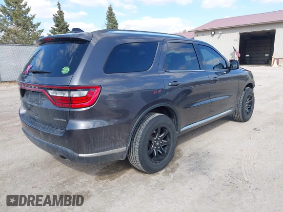 2016 Dodge Durango Limited with VIN 1C4RDJDG3GC449254, listed as a IAAI auction lot 42028619 with 117,126 mi miles and . Bid and sale history available at DreamBid. Image 4.