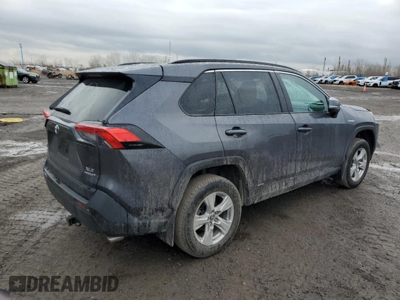 2021 Toyota RAV4 Hybrid XLE with VIN 2T3RWRFV4MW125582, listed as a Copart auction lot 83152144 with 66,762 mi miles and Salvage title. Bid and sale history available at DreamBid. Image 3.