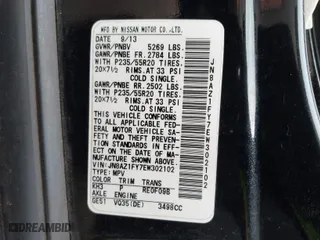 2014 Nissan Murano CrossCabriolet with VIN JN8AZ1FY7EW302102, listed as a IAAI auction lot 41314977 with 76,718 mi miles. Bid and sale history available at carsss.com. Image 9.