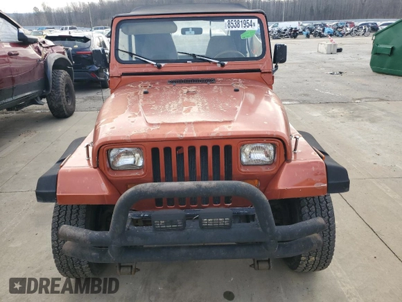 1995 Jeep Wrangler S with VIN 1J4FY19P1SP300868, listed as a Copart auction lot 85381954 with 171,288 mi miles and Clean Title. Bid and sale history available at carsss.com. Image 5.